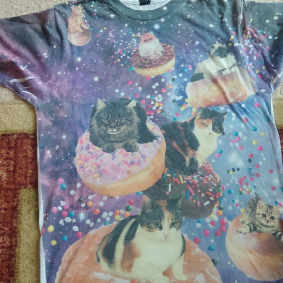 Doughnut cat shirt