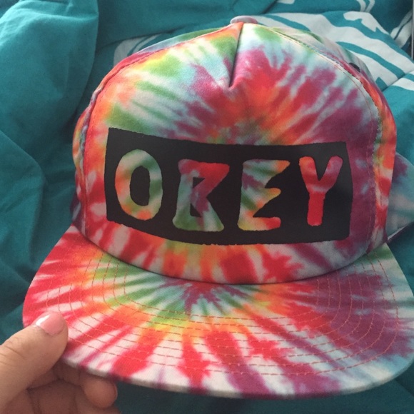 tie dye obey snapback