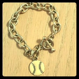 Baseball charm chain bracelet