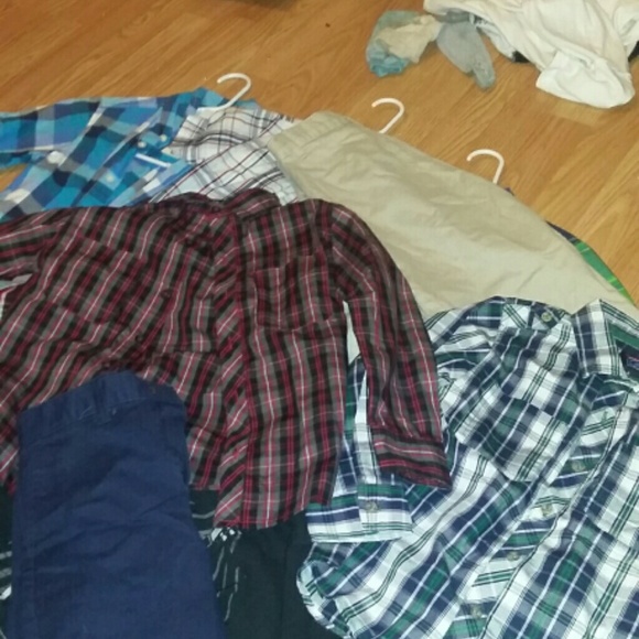 Boys clothes nice collar shirts pants Whole bag