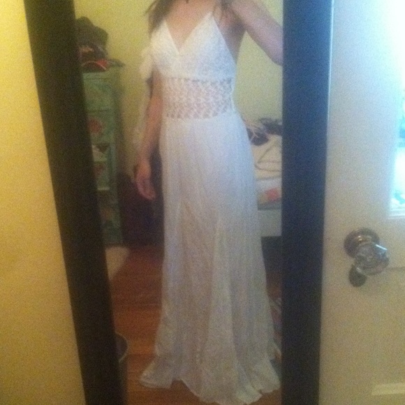 White maxi sundress