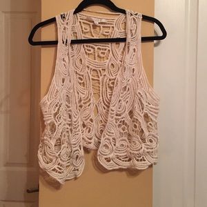 LAUREN CONRAD tan knit vest