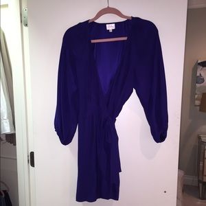 Royal Blue silk wrap dress