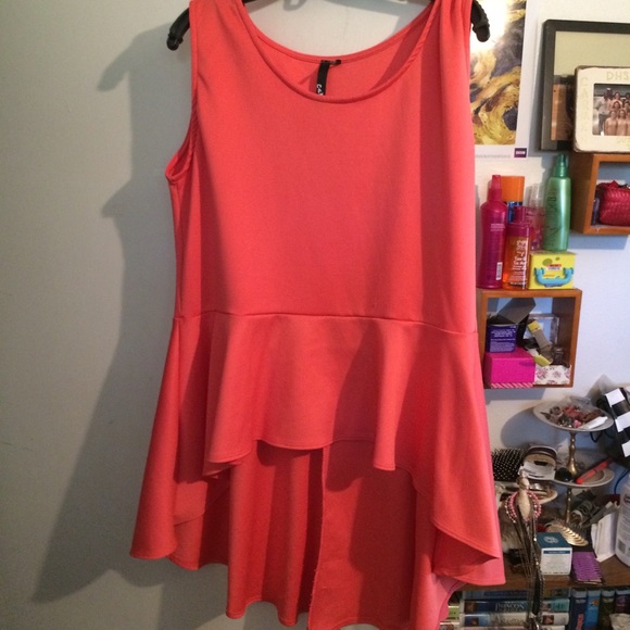 High-low peplum top