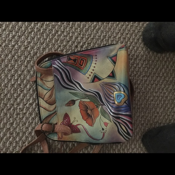 Handbag hand painted crosbody