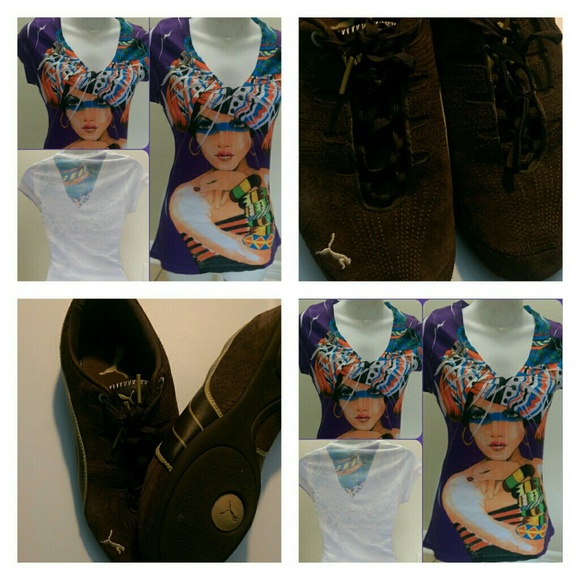 Zara Basic Blouse  and puma shoes