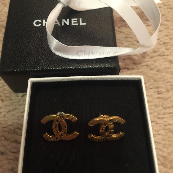 Authentic Chanel Gold Earrings