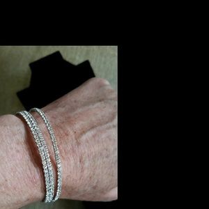 3 Piece Crystal adjustable bracelet