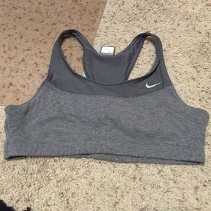 Gray Nike sports bra