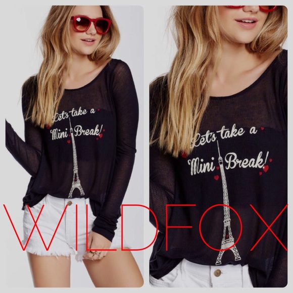 Wildfox Tops - Wildfox 'Mini-break' long sleeve shirt size XS