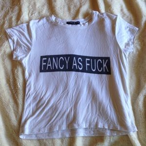 Brandy Melville "Fancy as fuck" crop top