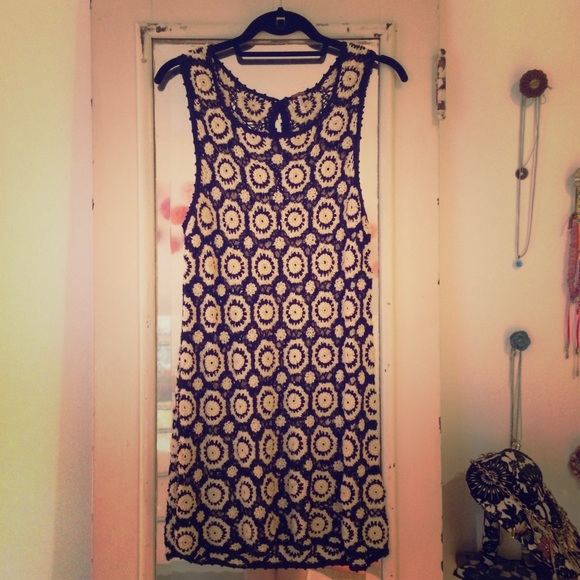 Retro Free People Crochet Dress