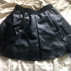 Faux Leather skater skirt