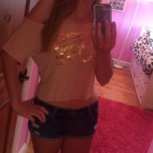 Love x2 t shirt crop top