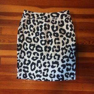 Loft Animal Print Pencil Skirt