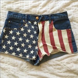 Forever 21 flag shorts