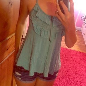 Cute green/blue summer tank top!