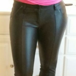 Black leather pants