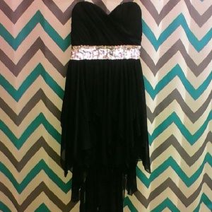 Black high low homecoming dress