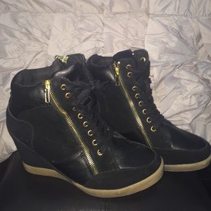 Black Sneaker Wedges