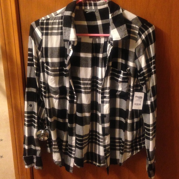 Black and white plaid flannel