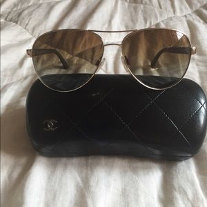 Chanel aviators, polarized sunglasses