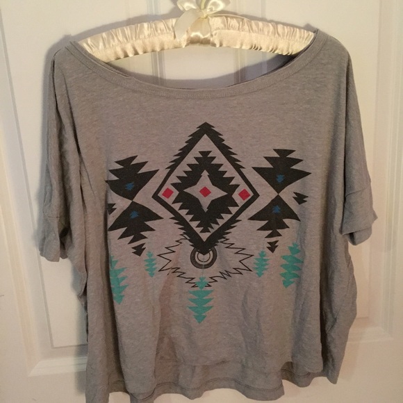 Tribal print trapeze t-shirt top