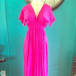 Gorgeous hot pink MK LONG MAXI DRESS!! gently used