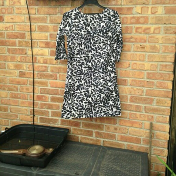 Black and white floral dress
