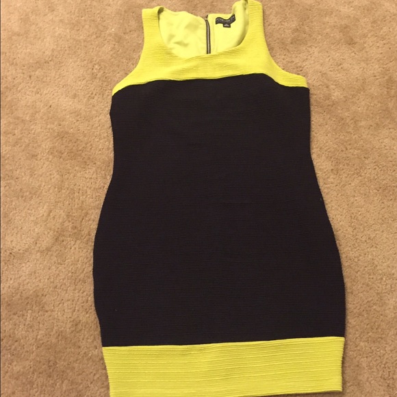 Forever 21 Dresses & Skirts - Forever21 - Black & Lime Green Bodycon Dress