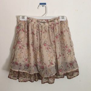 Layered floral skirt