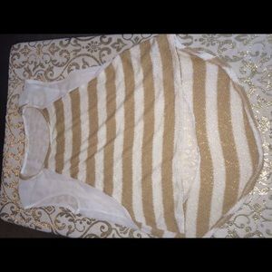 Boutique top ☺️ tan and white sheer
