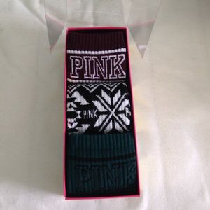 PINK knee high socks set of 3