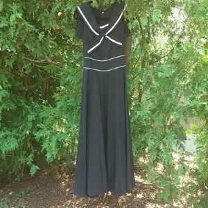 Black and white retro sailor dress