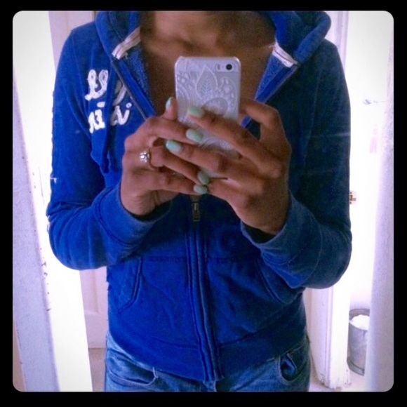 MAKE AN OFFER! Blue Hollister Zip Up Hoodie