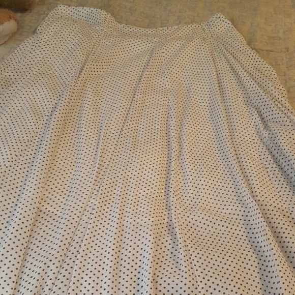 Polka-dot print ankle skirt