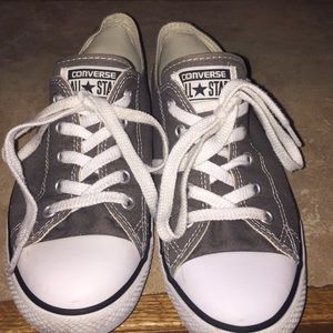 slightly worn gray converse!