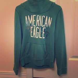 Cowl neck green American Eagle hoodie size medium