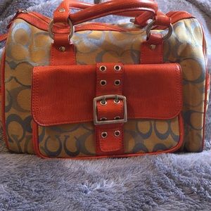 Tangerine coach bag