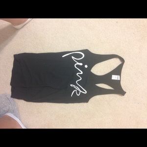 PINK VS black tank top