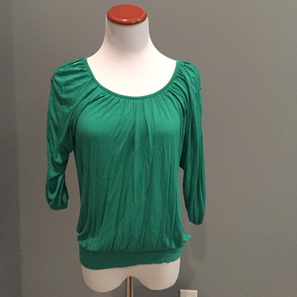 Green blousey top