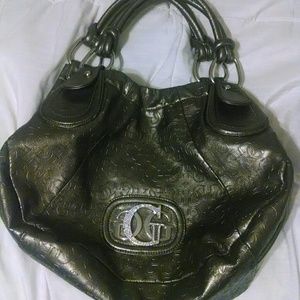 Grey Leather GUESS hobo purse