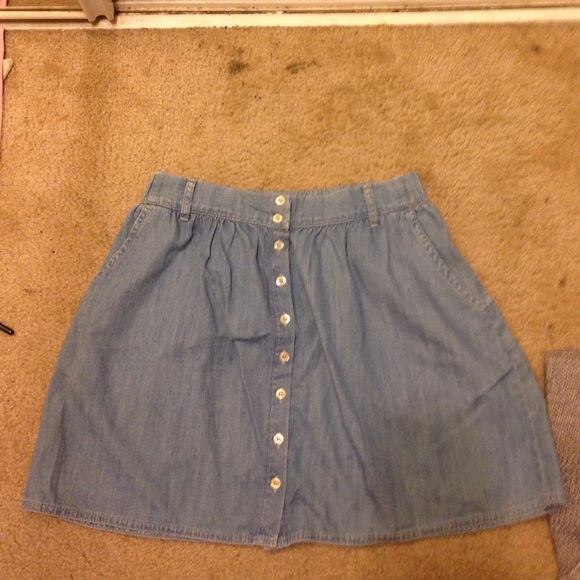 Top Shop high waisted jean skirt