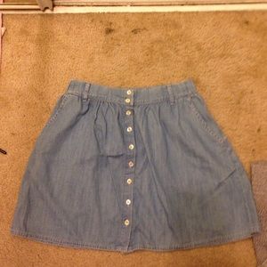 Top Shop high waisted jean skirt