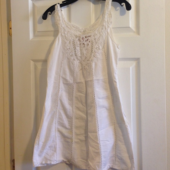 Free People embroidered top delicate stitching