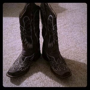 Size 7.5 women's corral vintage cowboy boots