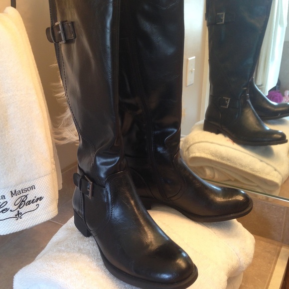 BLACK RIDING BOOTS 6.5