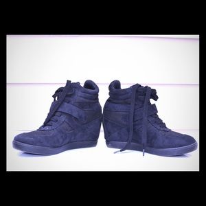 Just fab sneaker Wedge black shoes