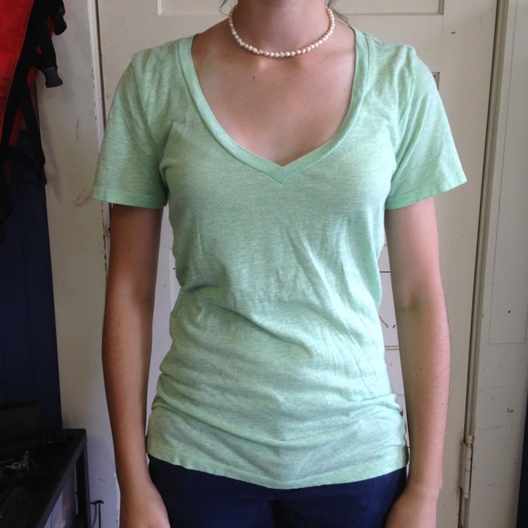 Light Green Wet Seal V-neck Shirt