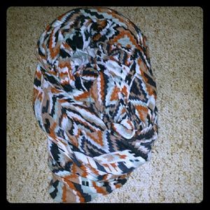 Multi colored infinity scarf